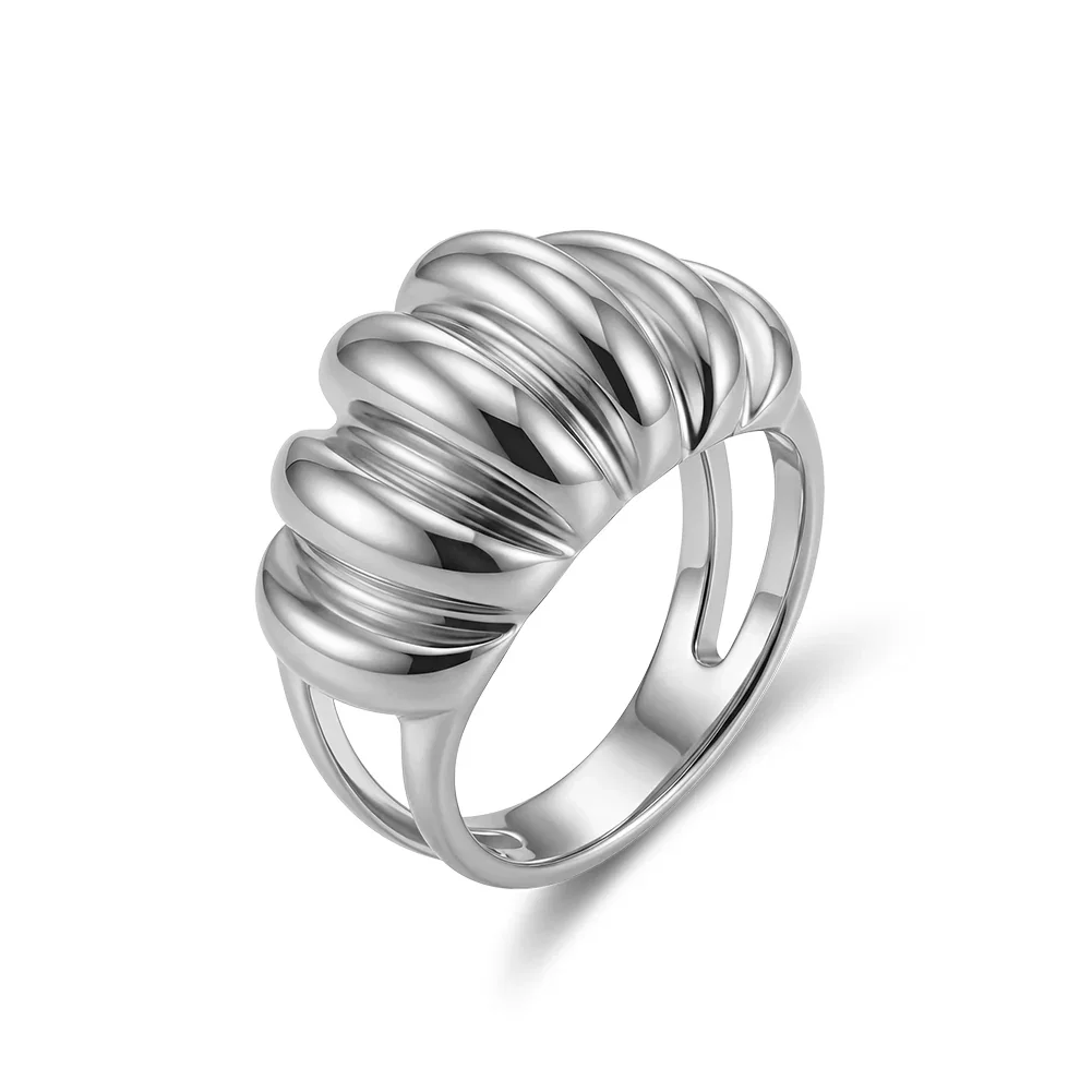 Inel Statement Spirale Argintiu [1]