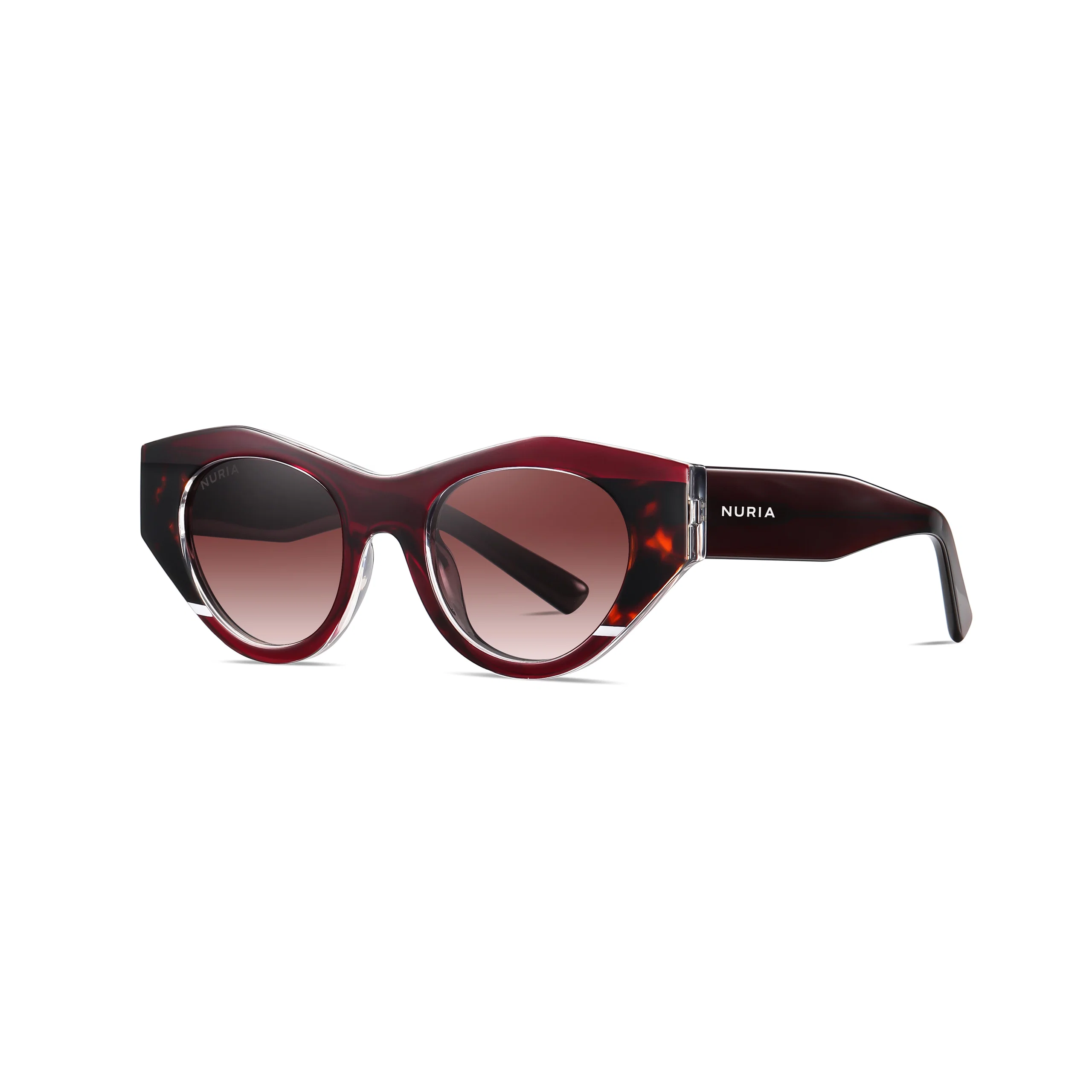 Ochelari de Soare NURIA cu Ramă Angulară Riviera Ruby Tortoise [1]