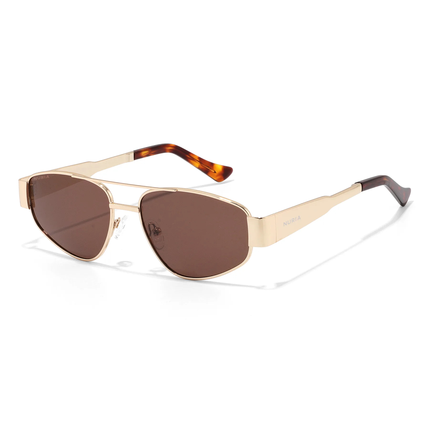 Ochelari de Soare NURIA cu Ramă Aviator Solstice Wing Gold Umber [1]