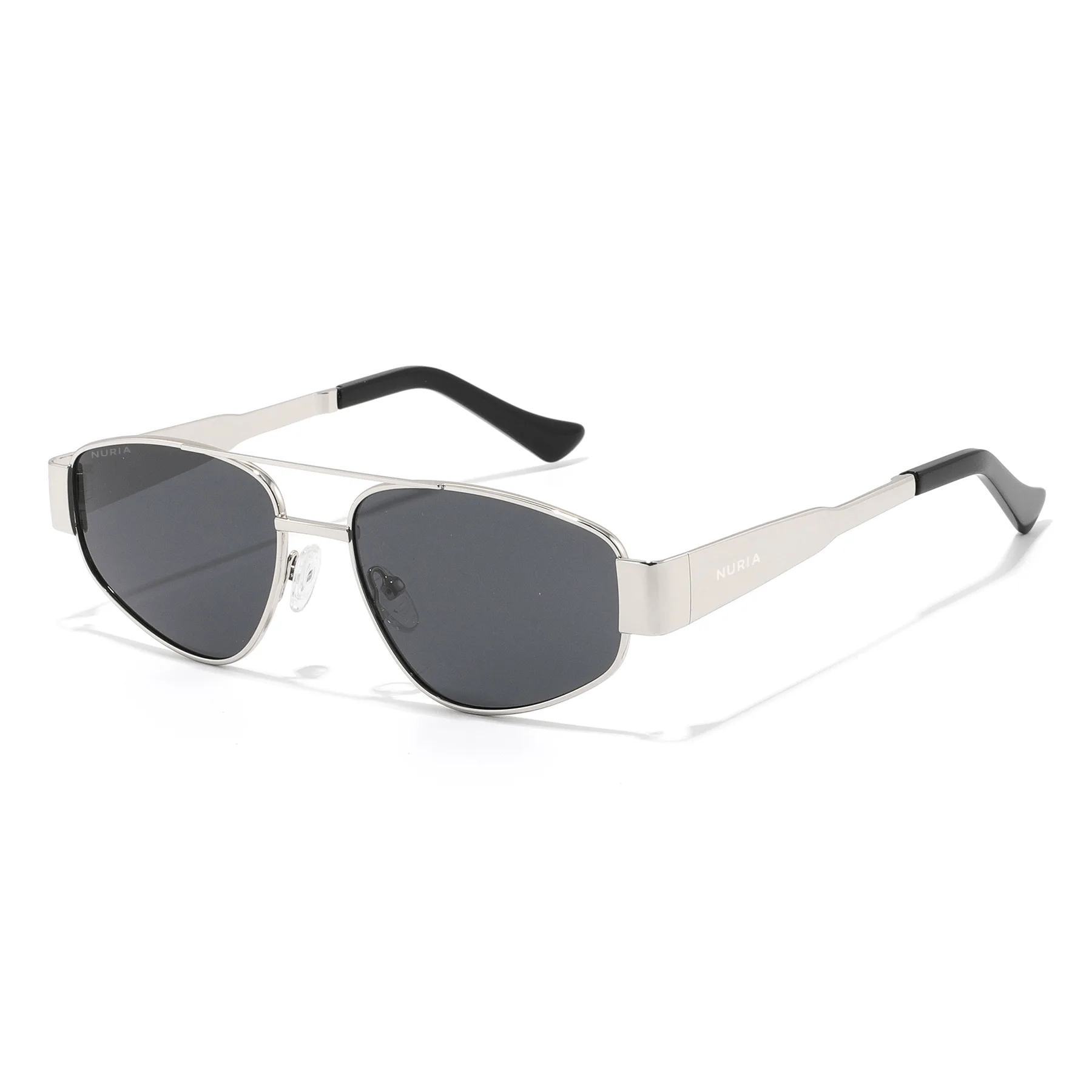 Ochelari de Soare NURIA cu Ramă Aviator Solstice Wing Silver Noir [1]