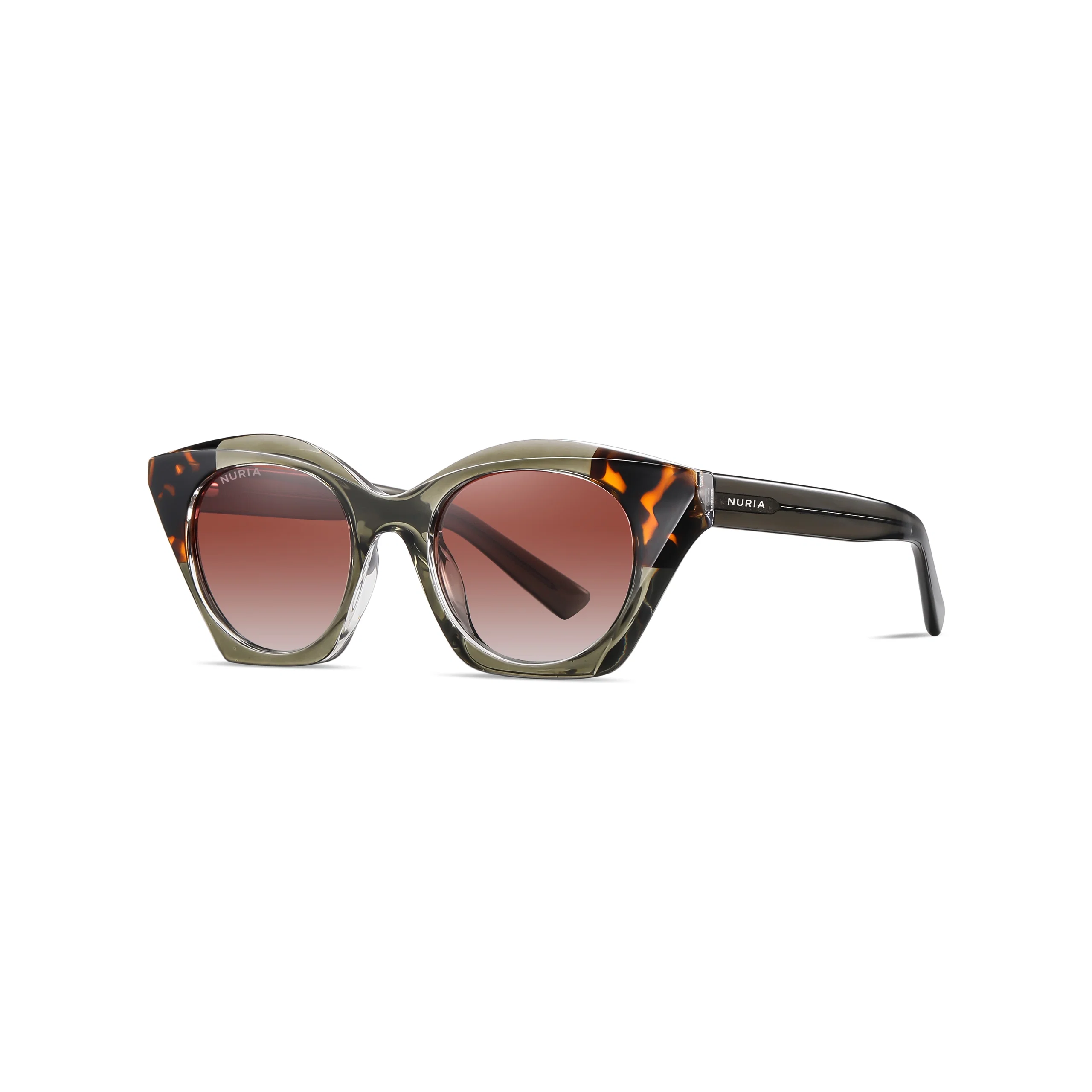 Ochelari de Soare NURIA cu Ramă Cat-Eye Eclipse Elegance Olive Tortoise [1]