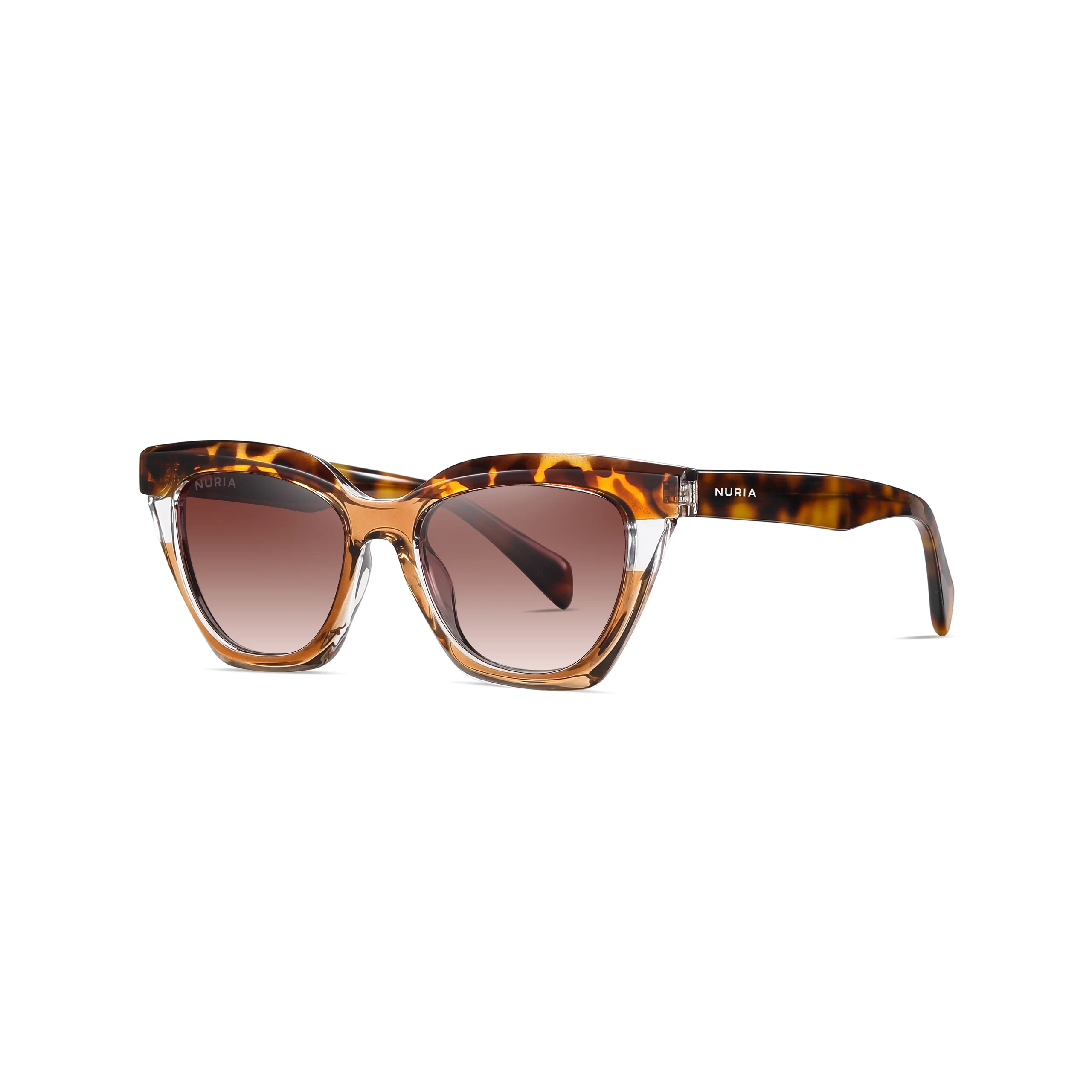 Ochelari de Soare NURIA cu Ramă Cat-Eye Nocturnal Brown Tortoise [1]
