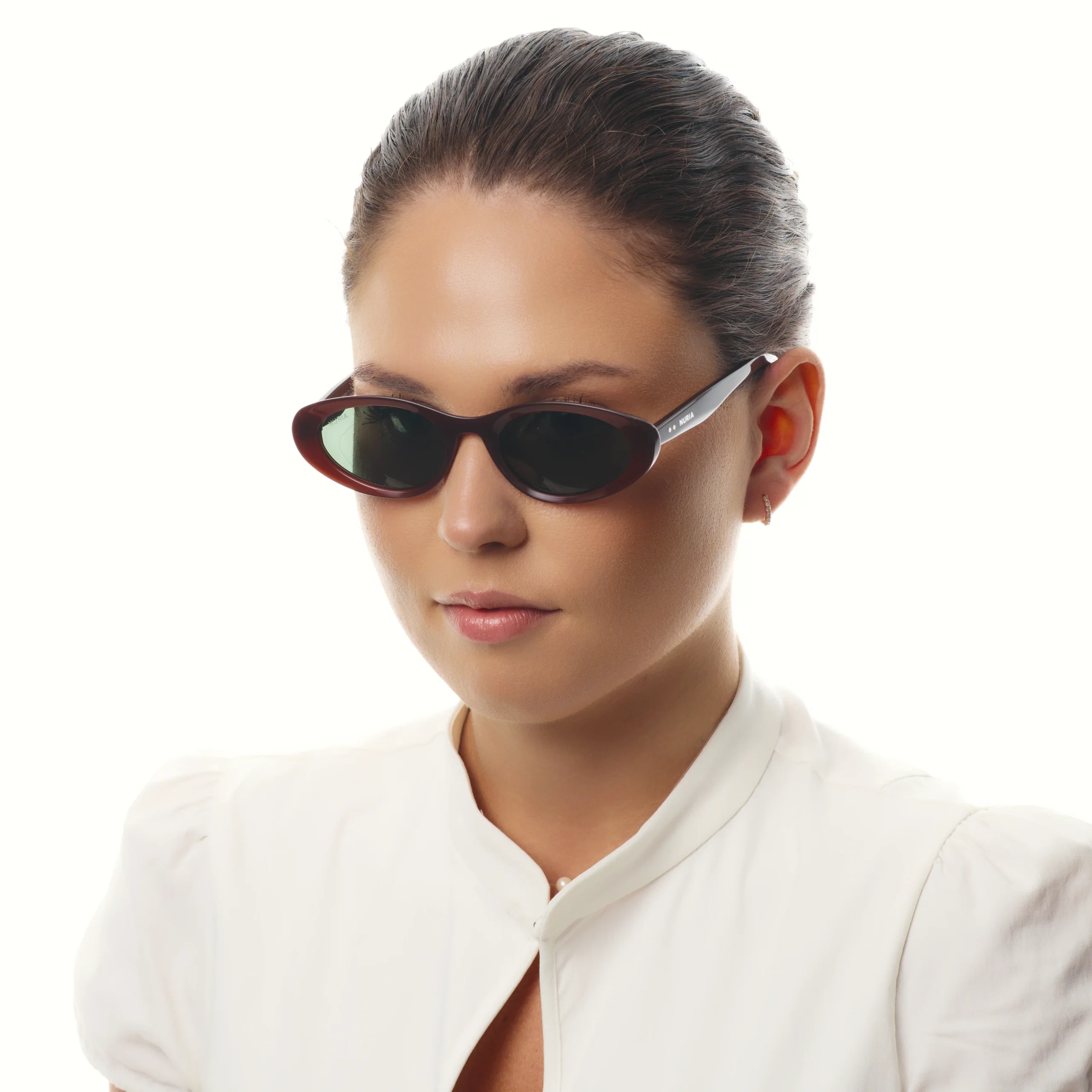 Ochelari de Soare NURIA cu Ramă Cat-Eye Scarlet Fawn Merlot [6]
