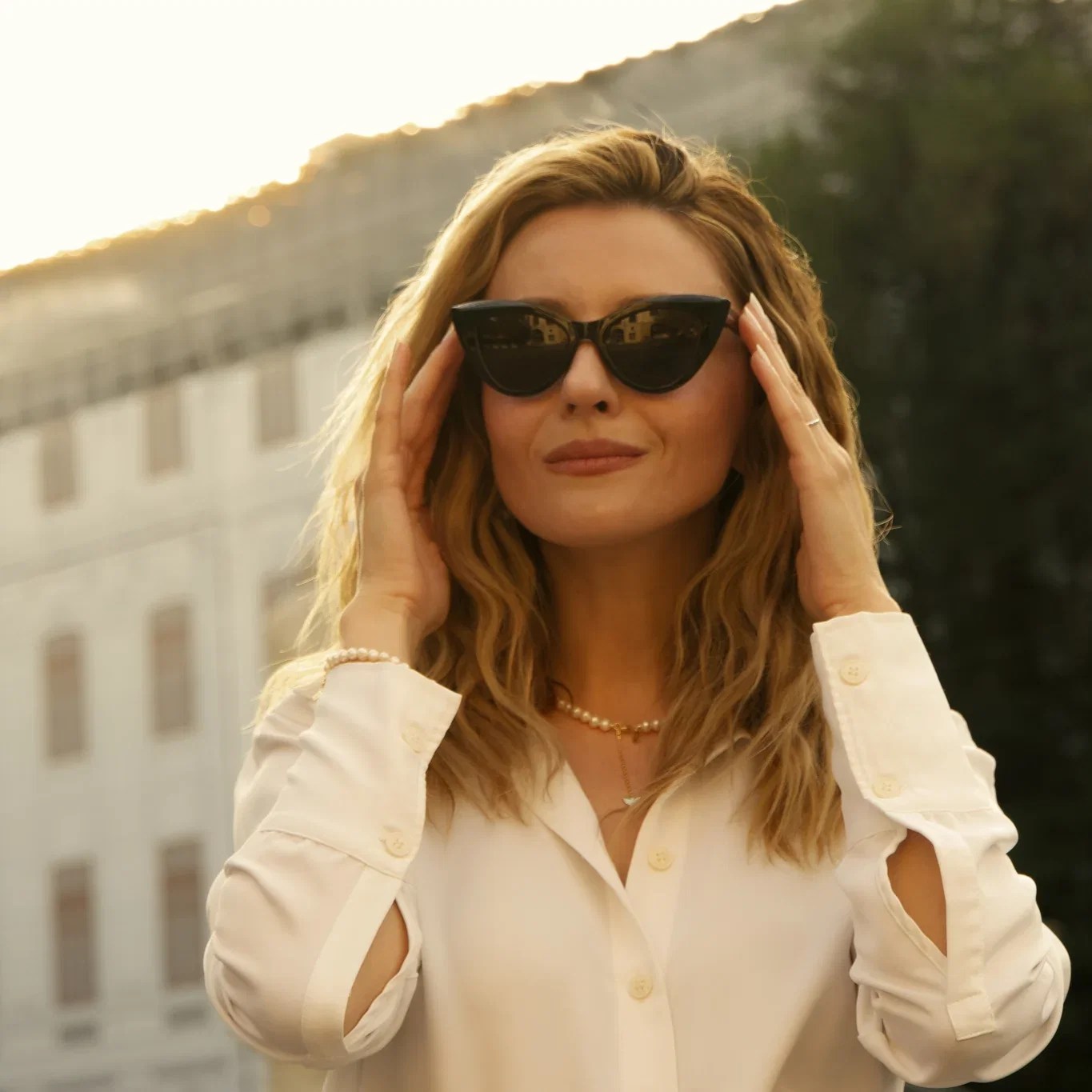 Ochelari de Soare NURIA cu Ramă Cat-Eye Twilight Allure Black [4]