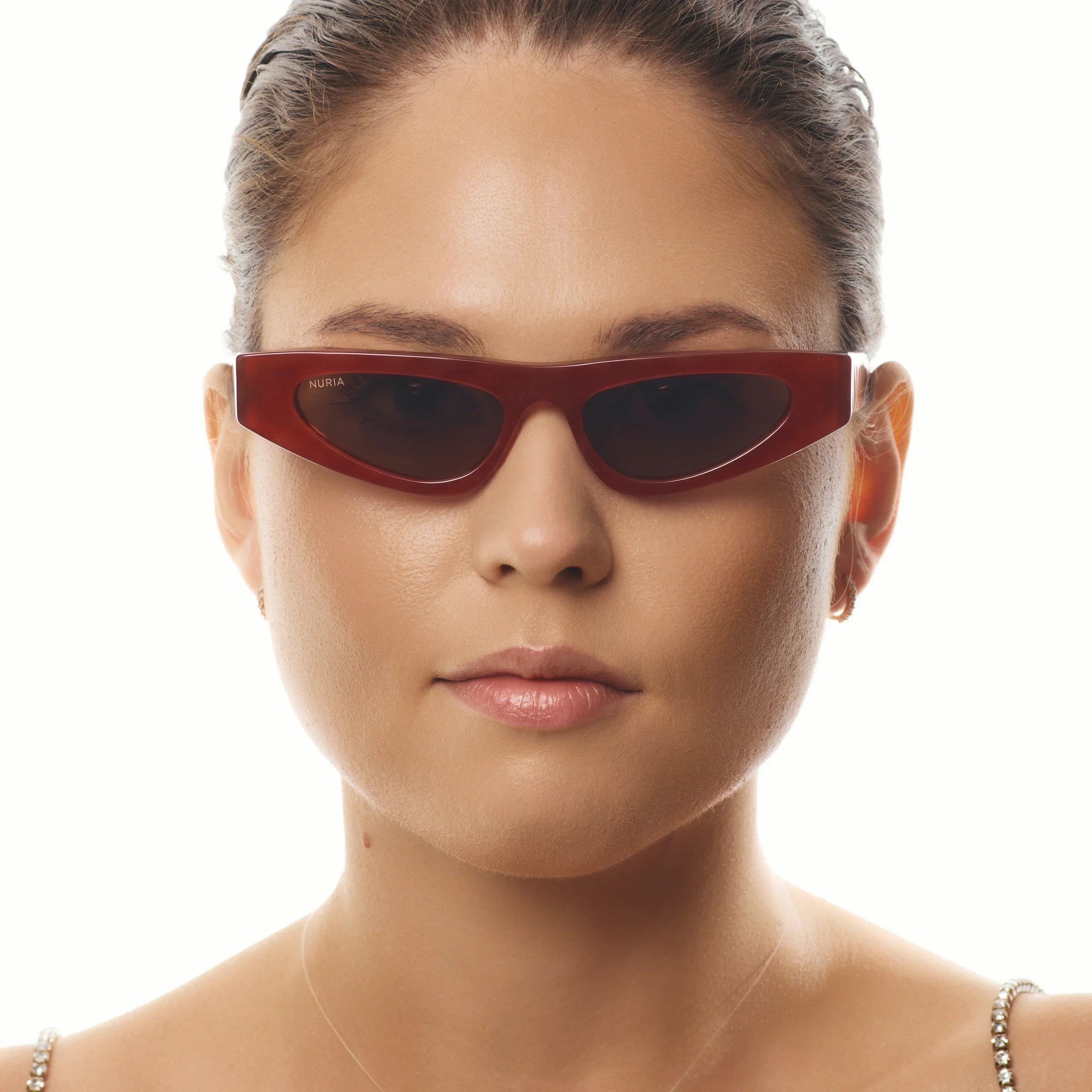 Ochelari de Soare NURIA cu Ramă Cat-Eye Vixen Slate Garnet Red [3]