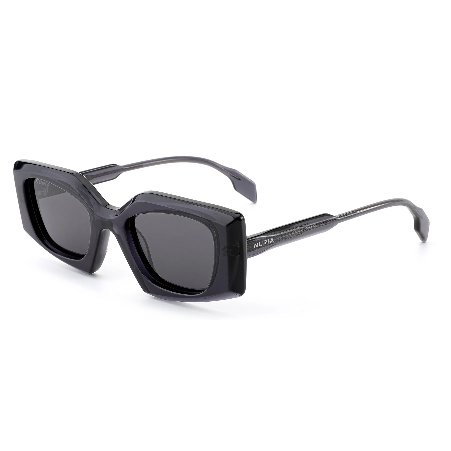 Ochelari de Soare NURIA cu Ramă Dreptunghiulară Garnet Haze Graphite [1]