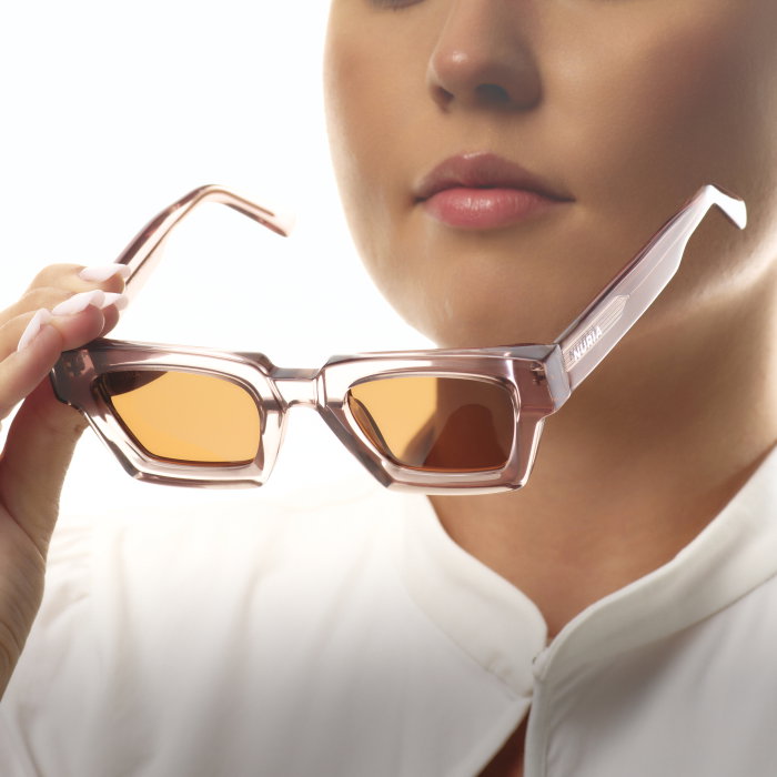 Ochelari de Soare NURIA cu Ramă Dreptunghiulară Rosewood Veil Mauve Taupe [6]
