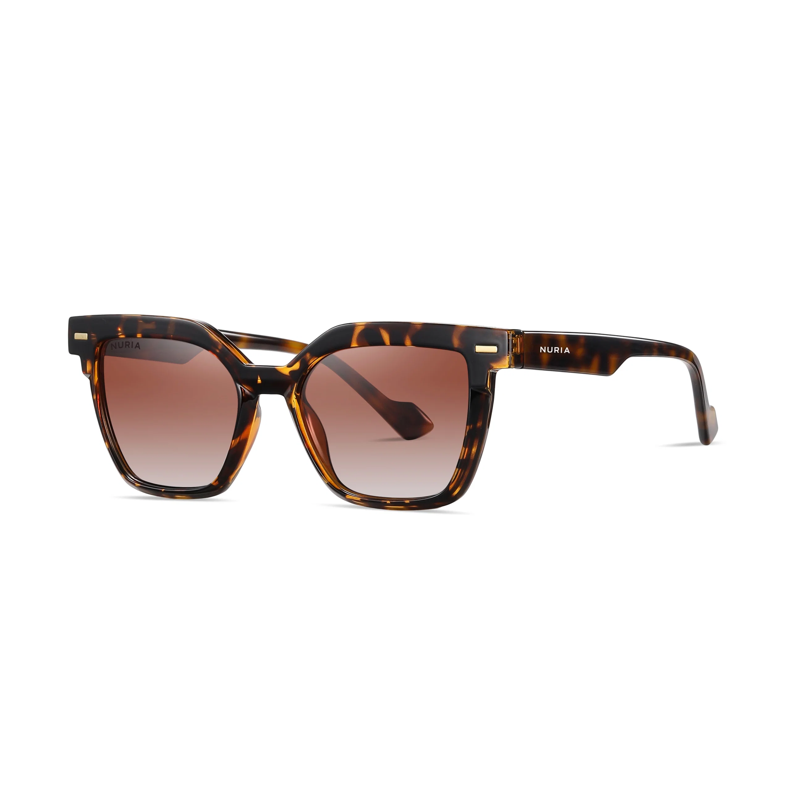 Ochelari de Soare NURIA cu Ramă Dreptunghiulară Spectra Prism Brown Tortoise [1]