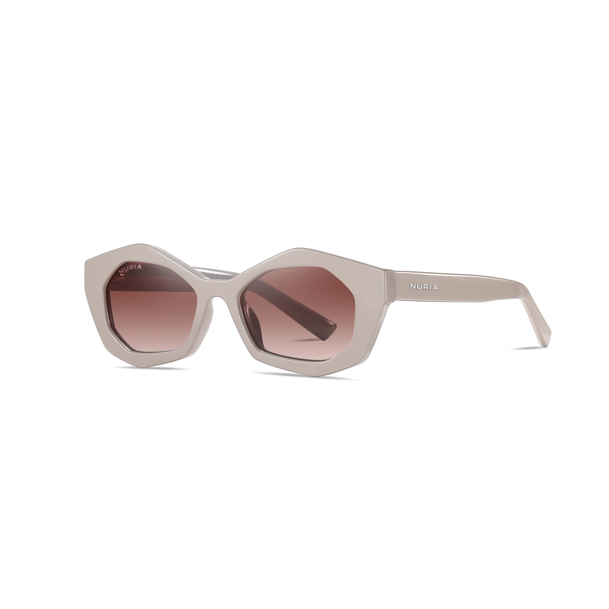 Ochelari de Soare NURIA cu Ramă Geometrică Midnight Cascade Ivory [1]