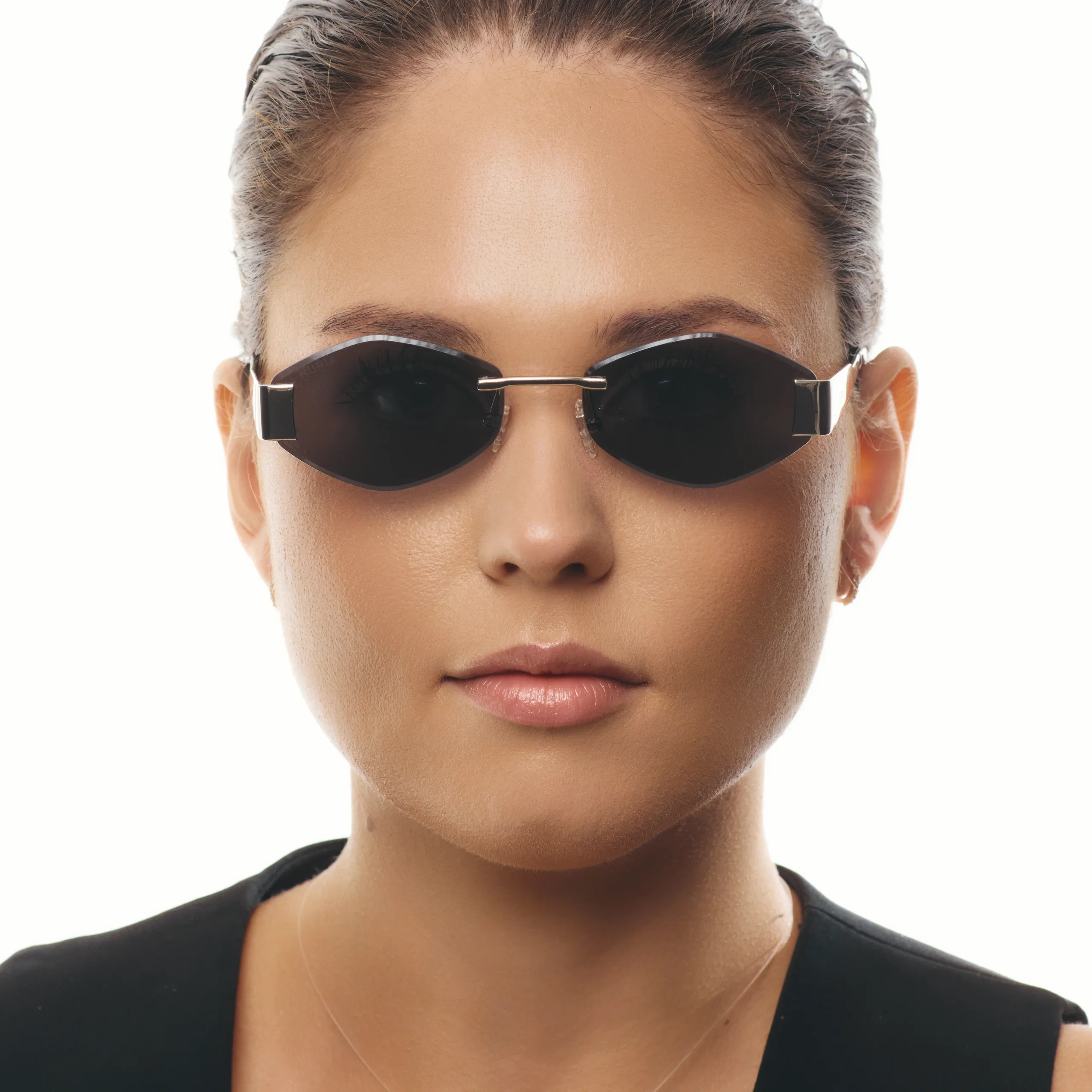 Ochelari de Soare NURIA cu Ramă Metalică Aria Gilt Platinum Noir [2]