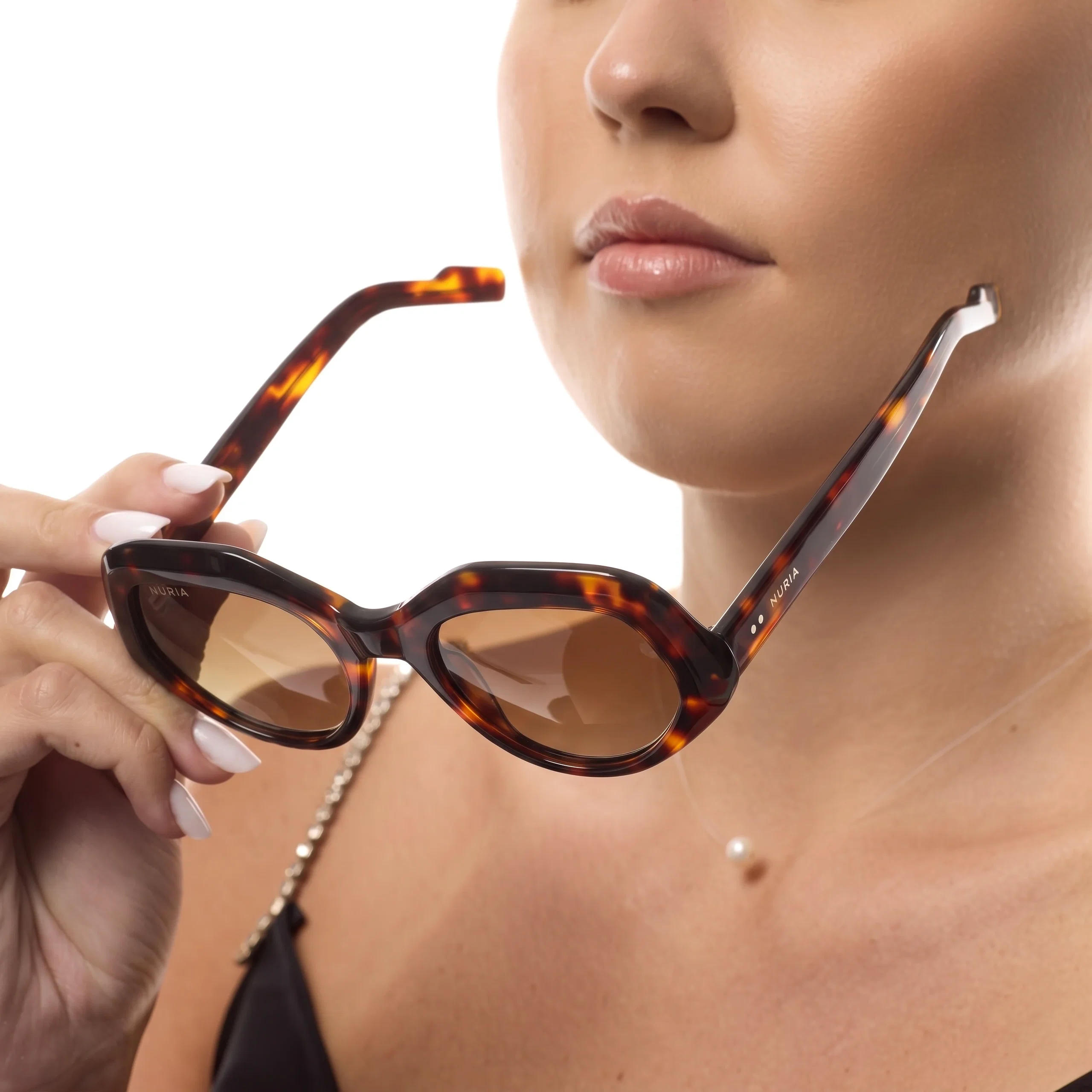 Ochelari de Soare NURIA cu Ramă Oval-Octogonală Ember Cove Amber Tortoise [5]