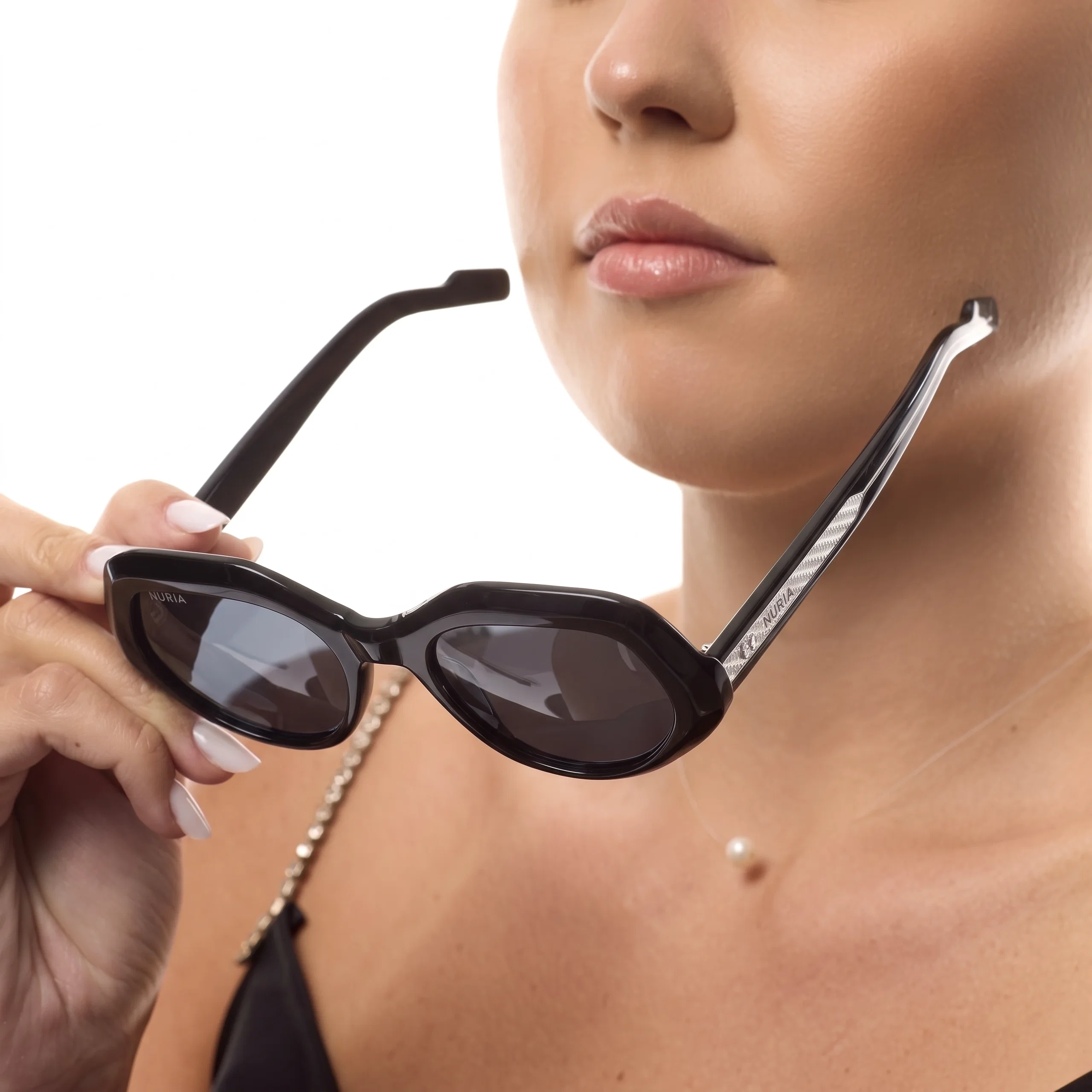 Ochelari de Soare NURIA cu Ramă Oval-Octogonală Ember Cove Black [5]