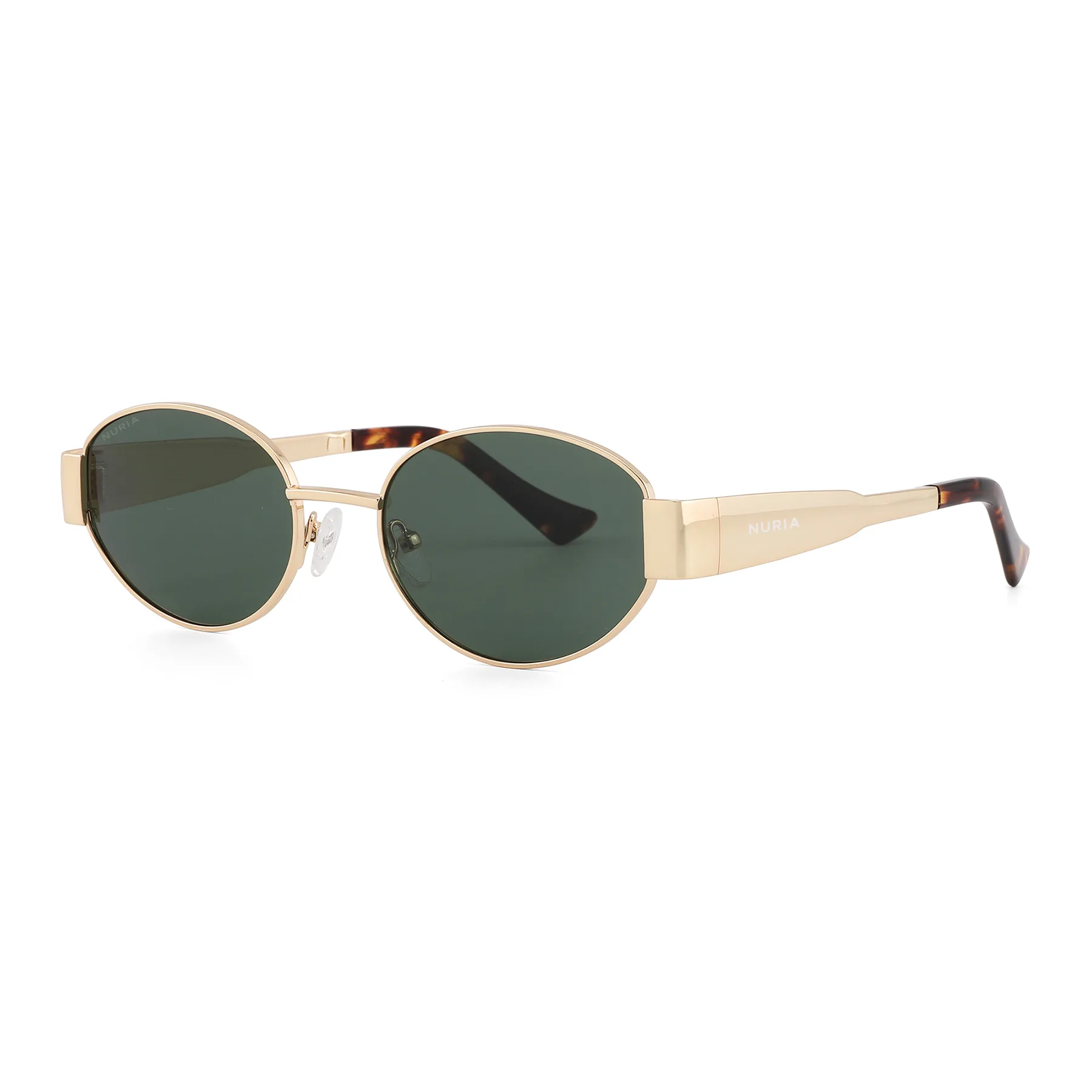 Ochelari de Soare NURIA cu Ramă Ovală Willow Halo Gold Forest [1]