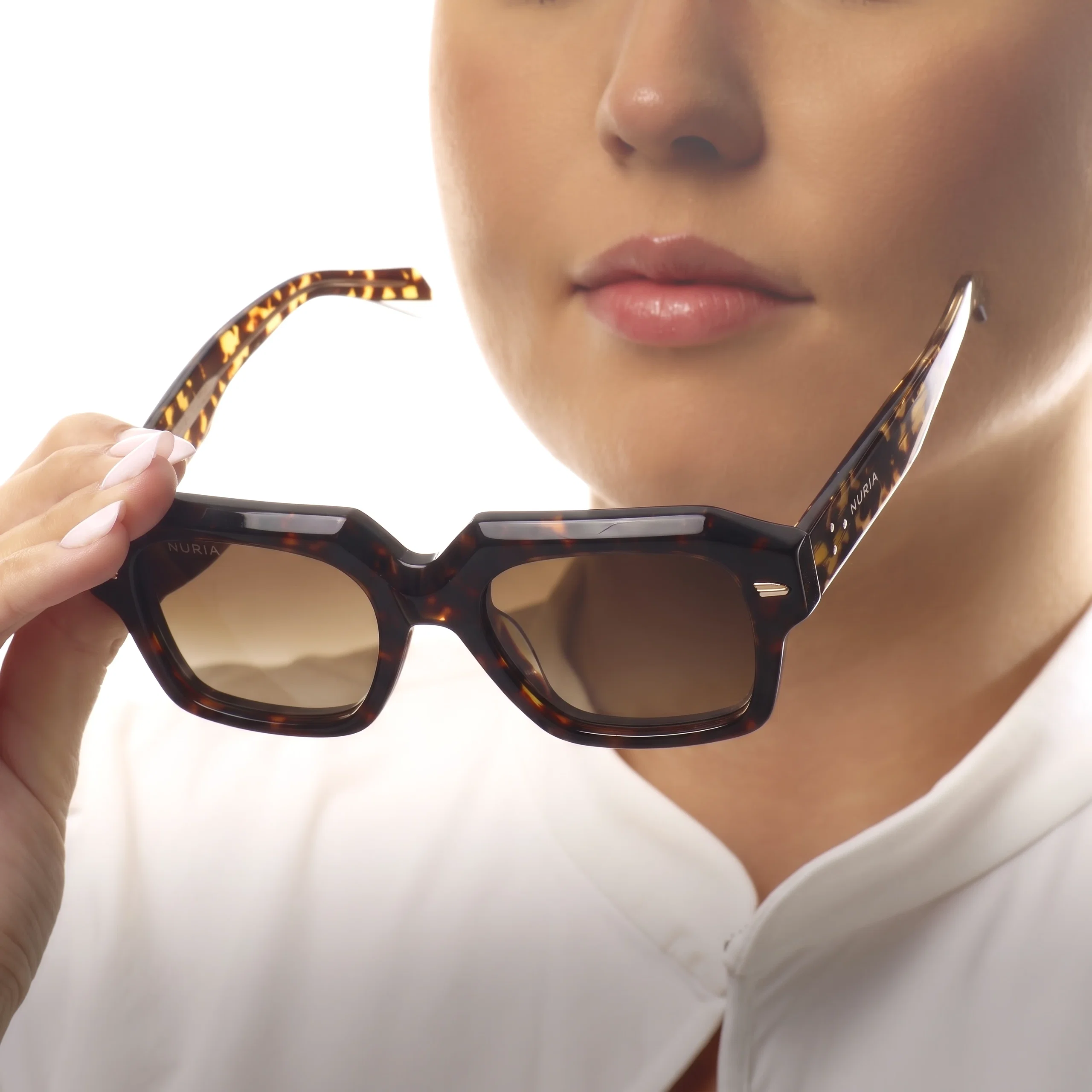 Ochelari de Soare NURIA cu Ramă Pătrată Aurum Peak Marigold Tortoise [5]