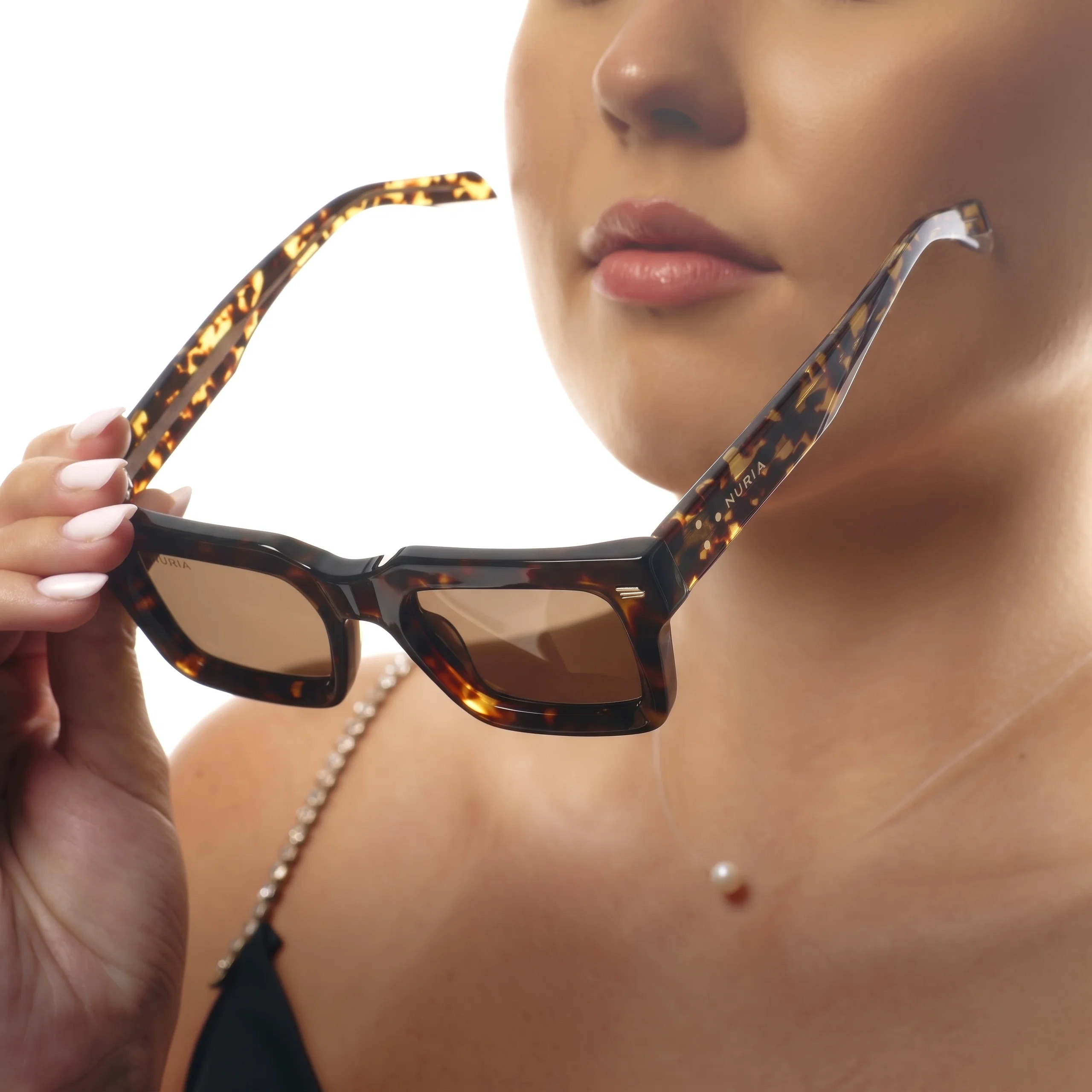 Ochelari de Soare NURIA cu Ramă Pătrată Marigold Frame Marigold Tortoise [5]