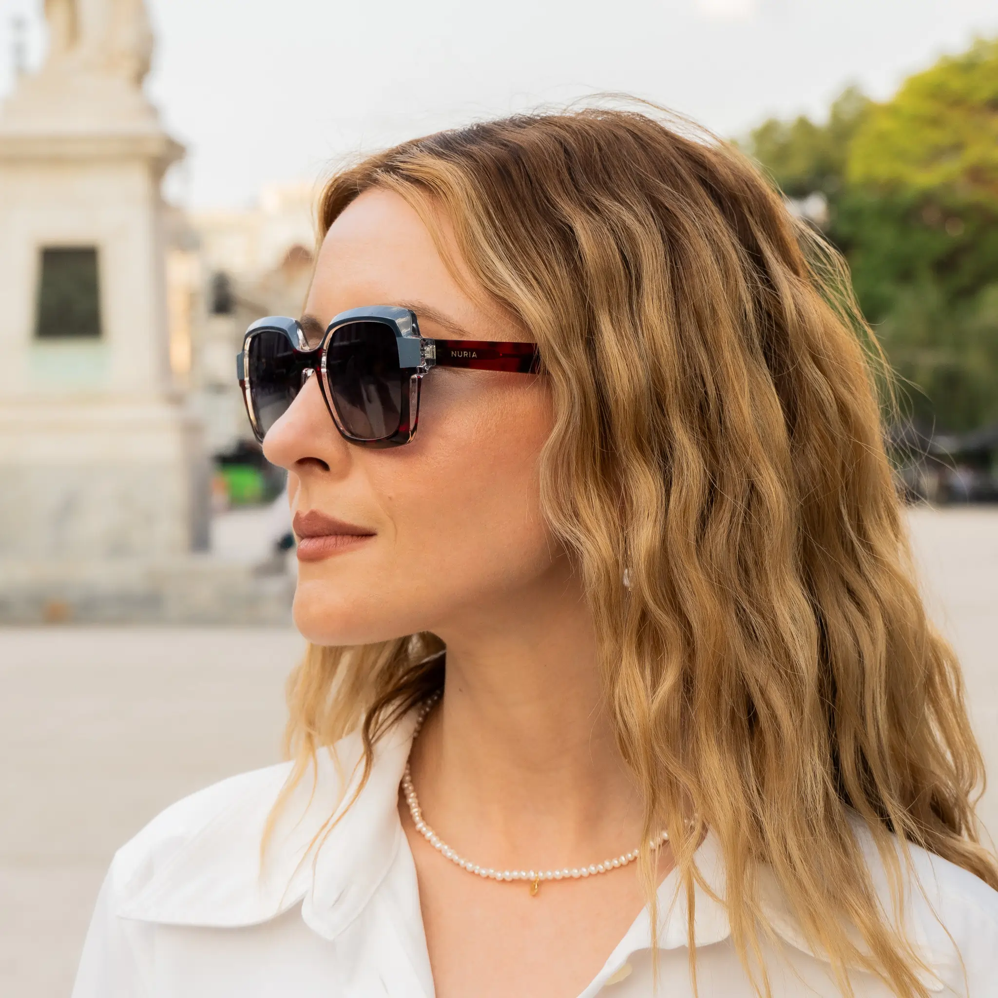 Ochelari de Soare NURIA cu Ramă Pătrată Midnight Aura Black [5]