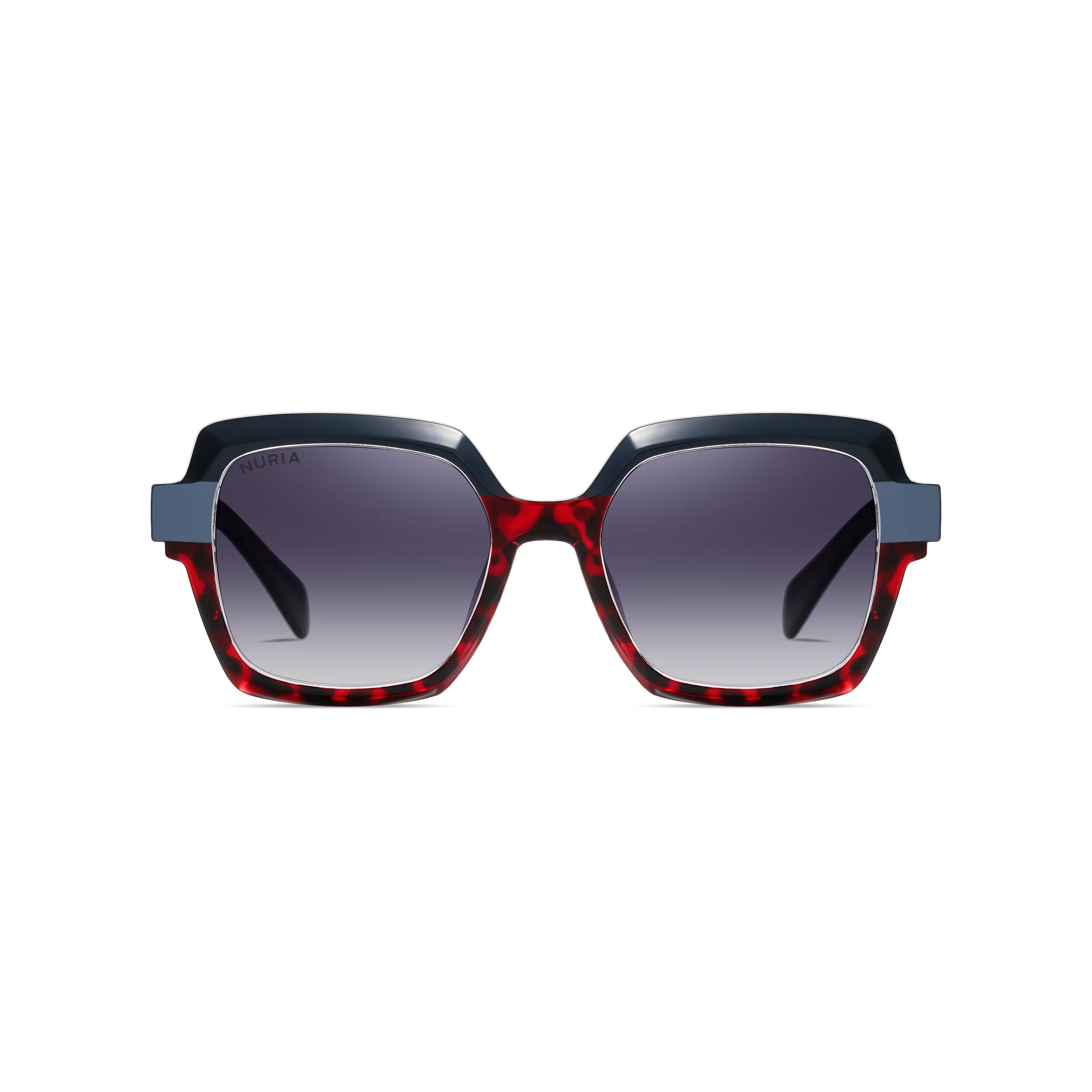 Ochelari de Soare NURIA cu Ramă Pătrată Midnight Aura Ruby Blue Tortoise [2]