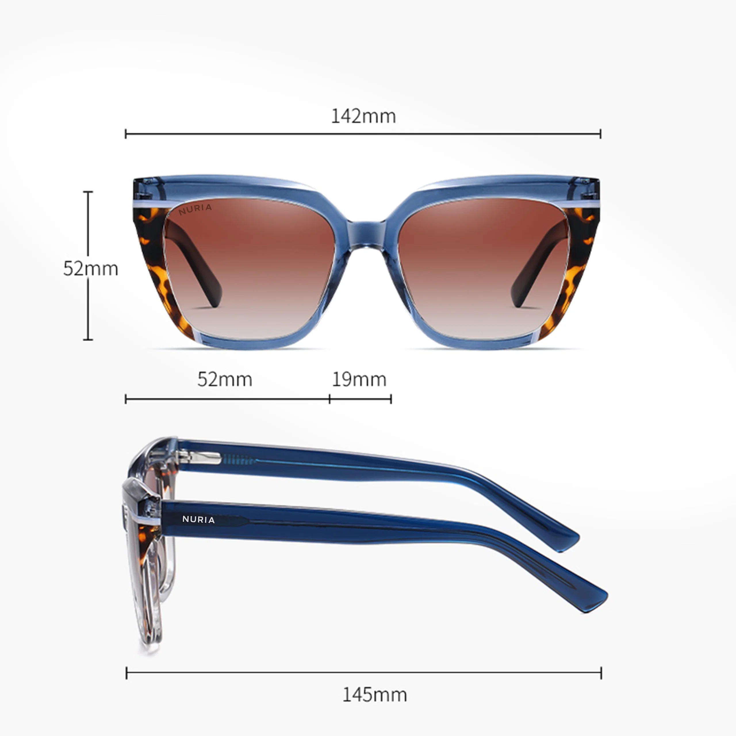 Ochelari de Soare NURIA cu Ramă Pătrată Stellar Edge Black [3]