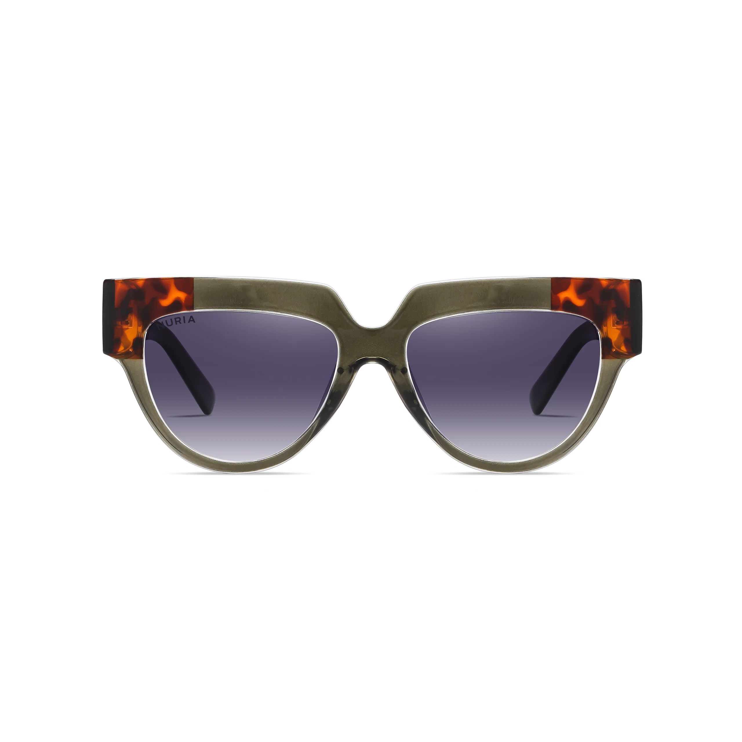 Ochelari de Soare NURIA cu Ramă Pătrată Urban Edge Olive Tortoise [2]
