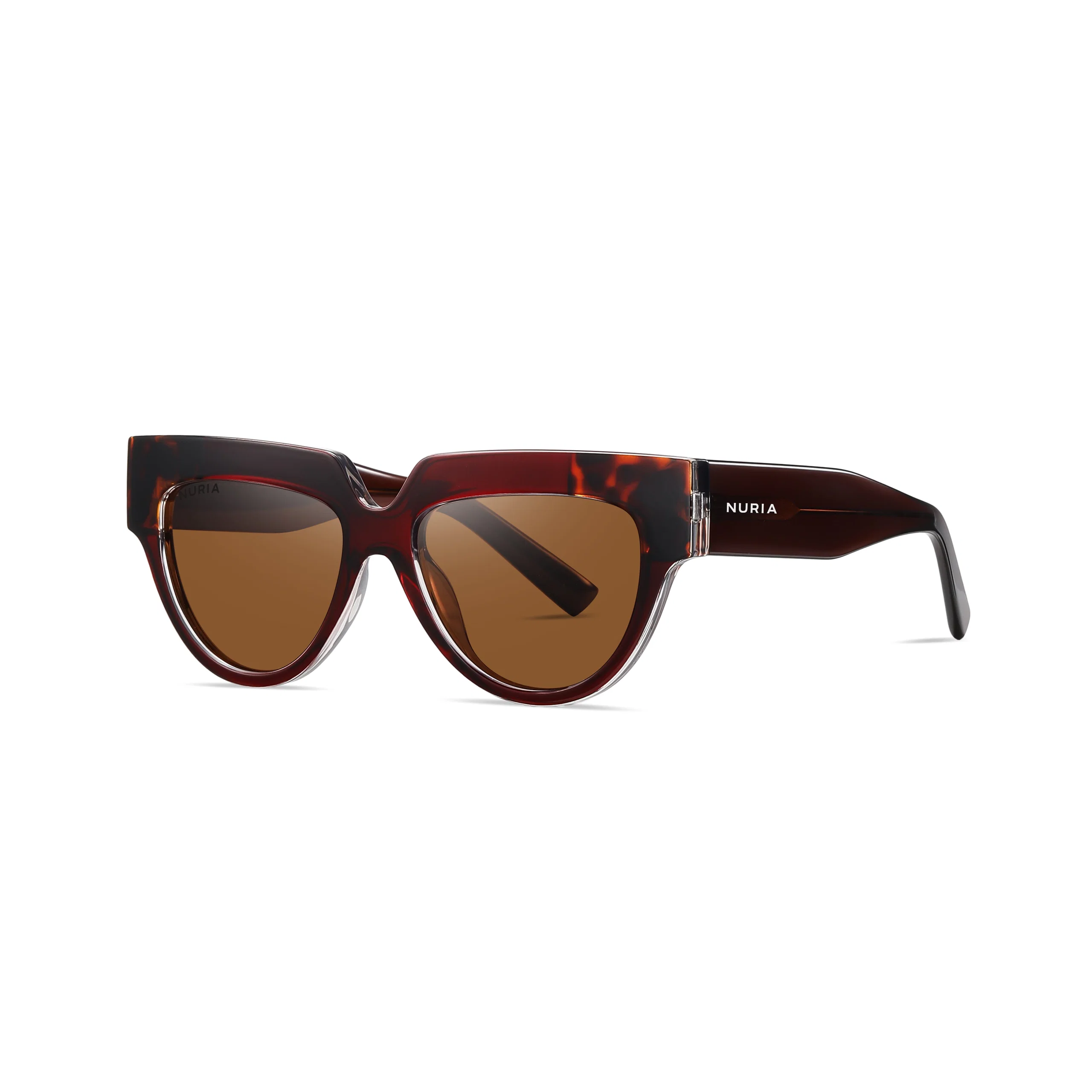 Ochelari de Soare NURIA cu Ramă Pătrată Urban Edge Ruby Tortoise [1]