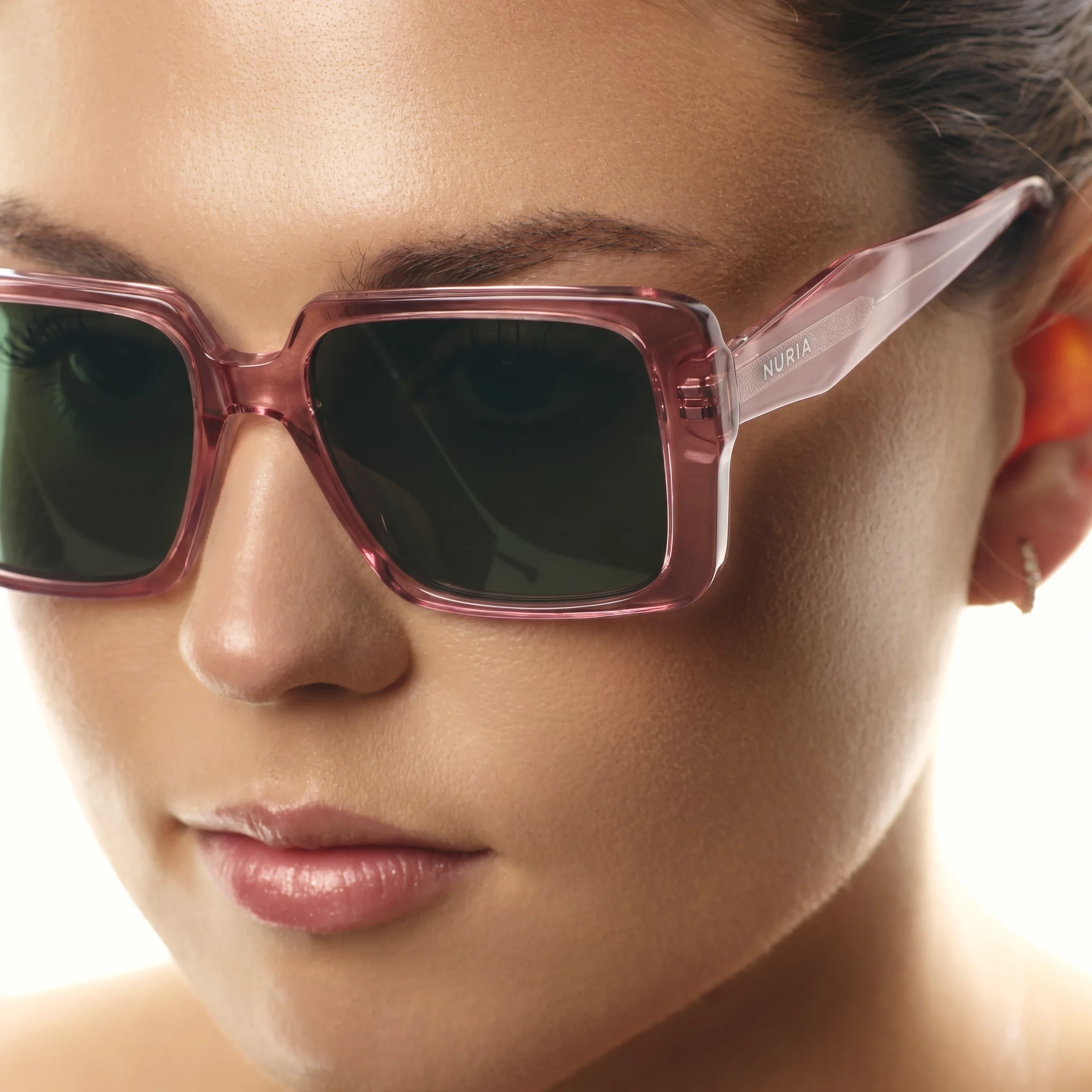 Ochelari de Soare NURIA cu Ramă Pătrată Velvet Mirage Blush Pink [5]