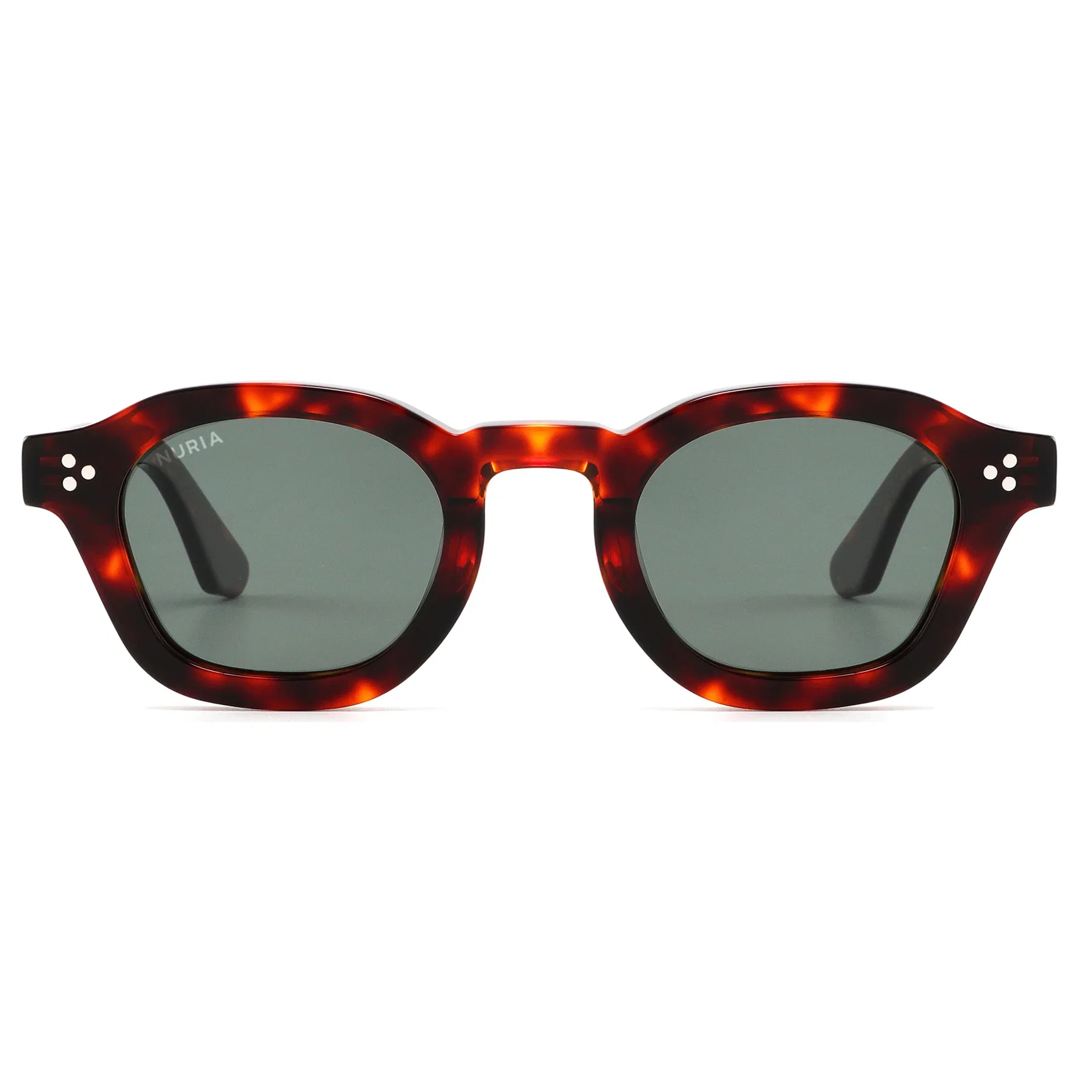 Ochelari de Soare NURIA cu Ramă Rotund-Hexagonală Auburn Quill Chestnut Tortoise [2]