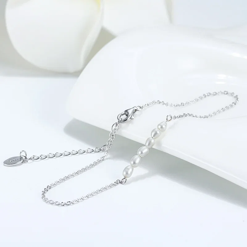 Set Brățară de mană și Brățară de picior din Argint cu perle naturale de cultură Silver Serenity [5]