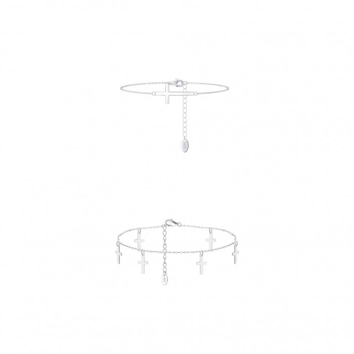 Set Brățară de Mână și Brățară de Picior din Argint Sterling Silver Cross [1]