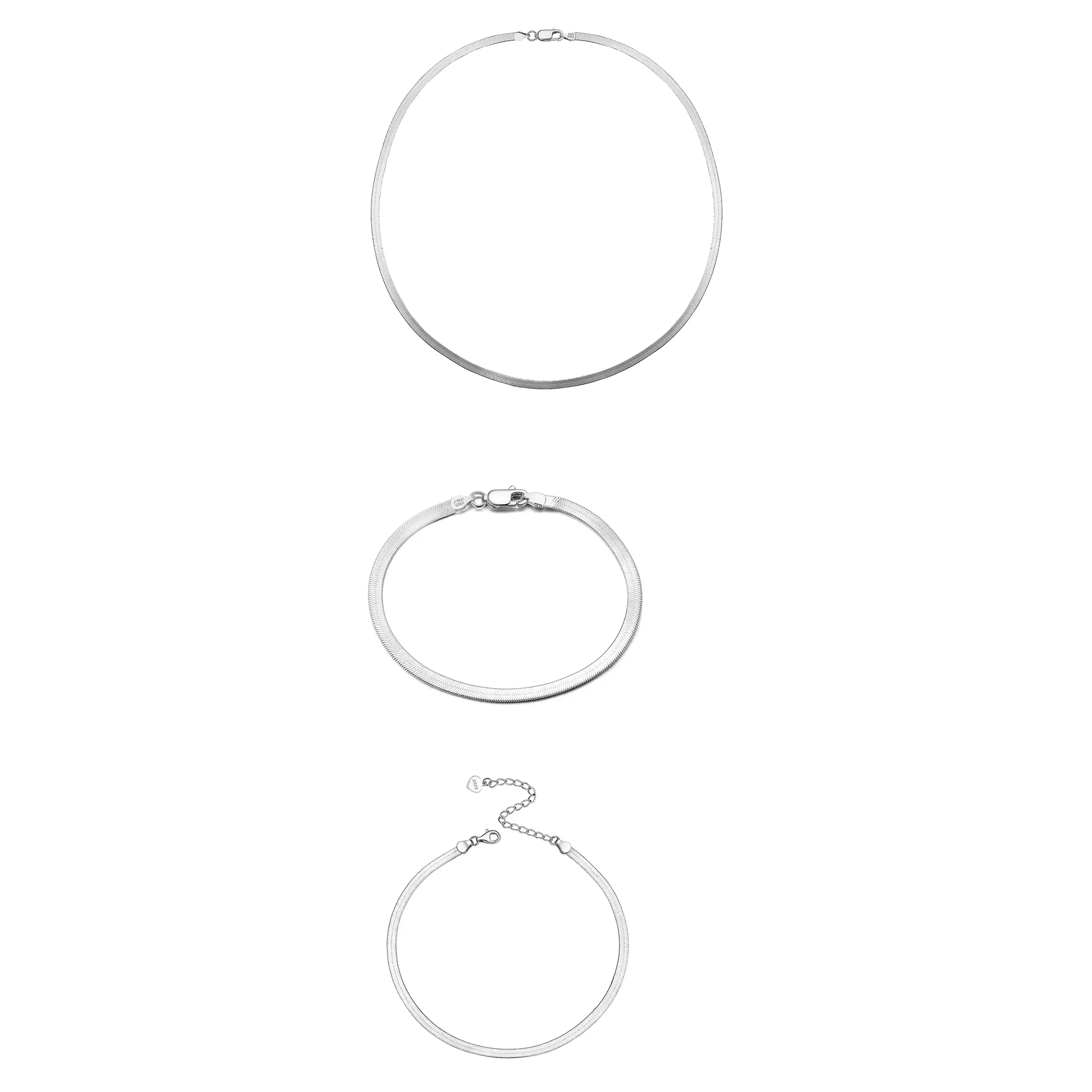 Set Colier, Brățară de mană și Brățară de picior din Argint Snake Silver [1]