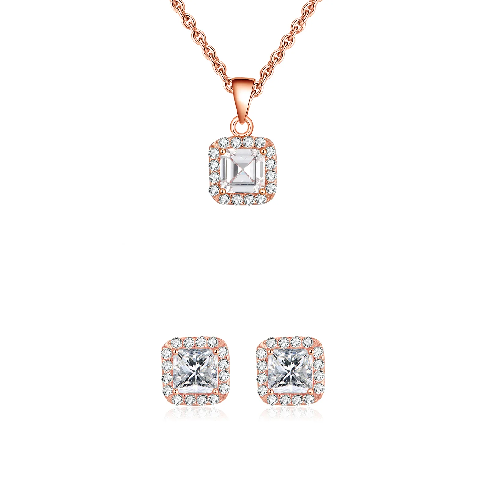 Set Colier și Cercei din Argint Rose Glamour [1]