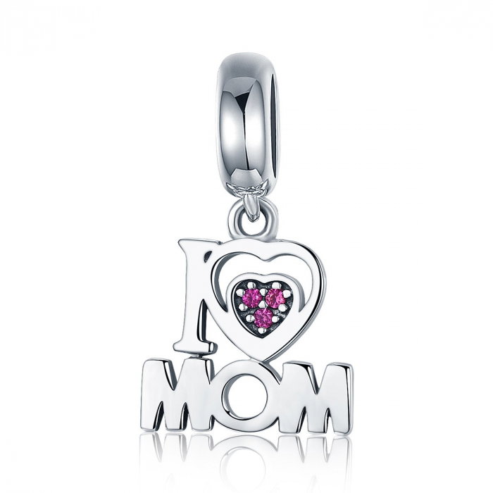 Talisman din argint I Love Mom [1]