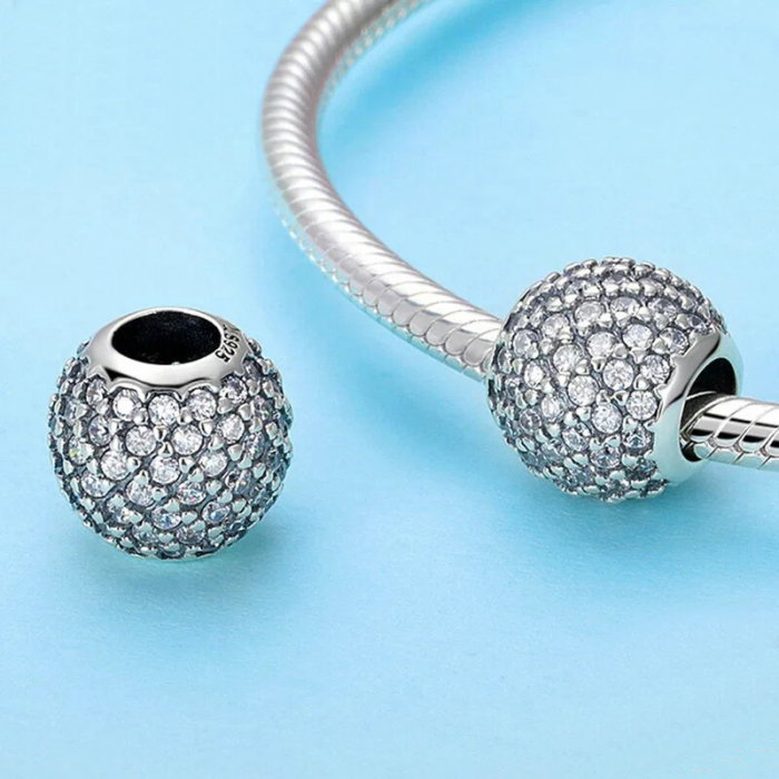 Talisman din argint Pave Globe [4]