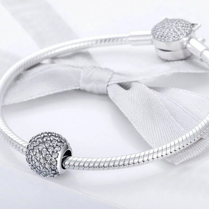 Talisman din argint Pave Globe [2]