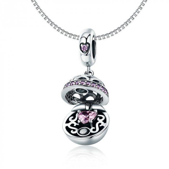 Talisman din argint Pink Heart Box [5]