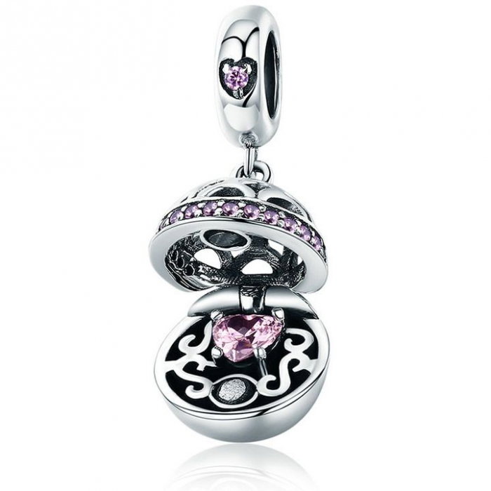 Talisman din argint Pink Heart Box [1]