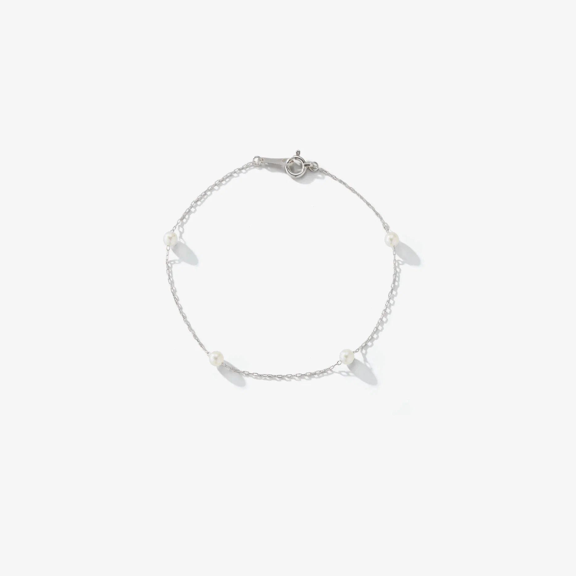 Bijuterii Perle Naturale - Brățară argint cu perle naturale de cultură small silver. Perola Collection
