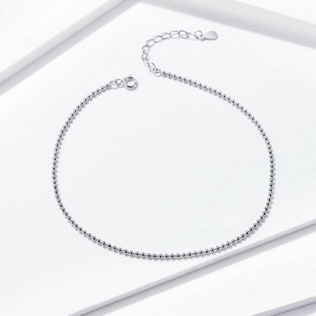 Sale - Brățară de picior din argint Beaded Chain