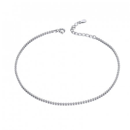 Sale - Brățară de picior din argint Beaded Chain