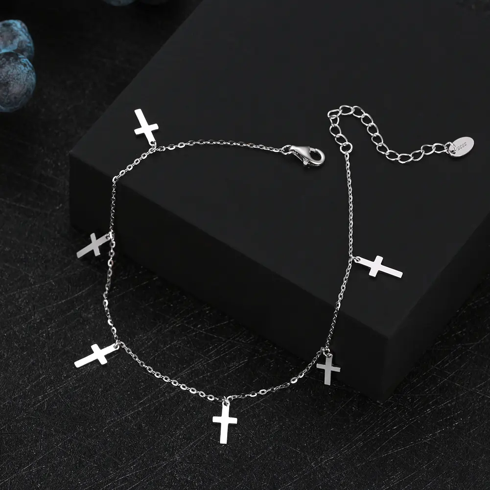 Produse Noi - Brățară de picior din Argint Silver Cross