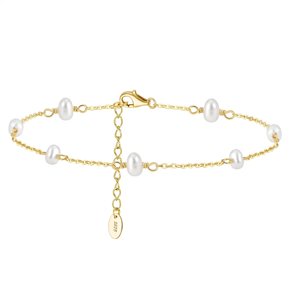 Brățări De Picior - Brățară de picior din Argint cu perle naturale de cultură Pearl Gold