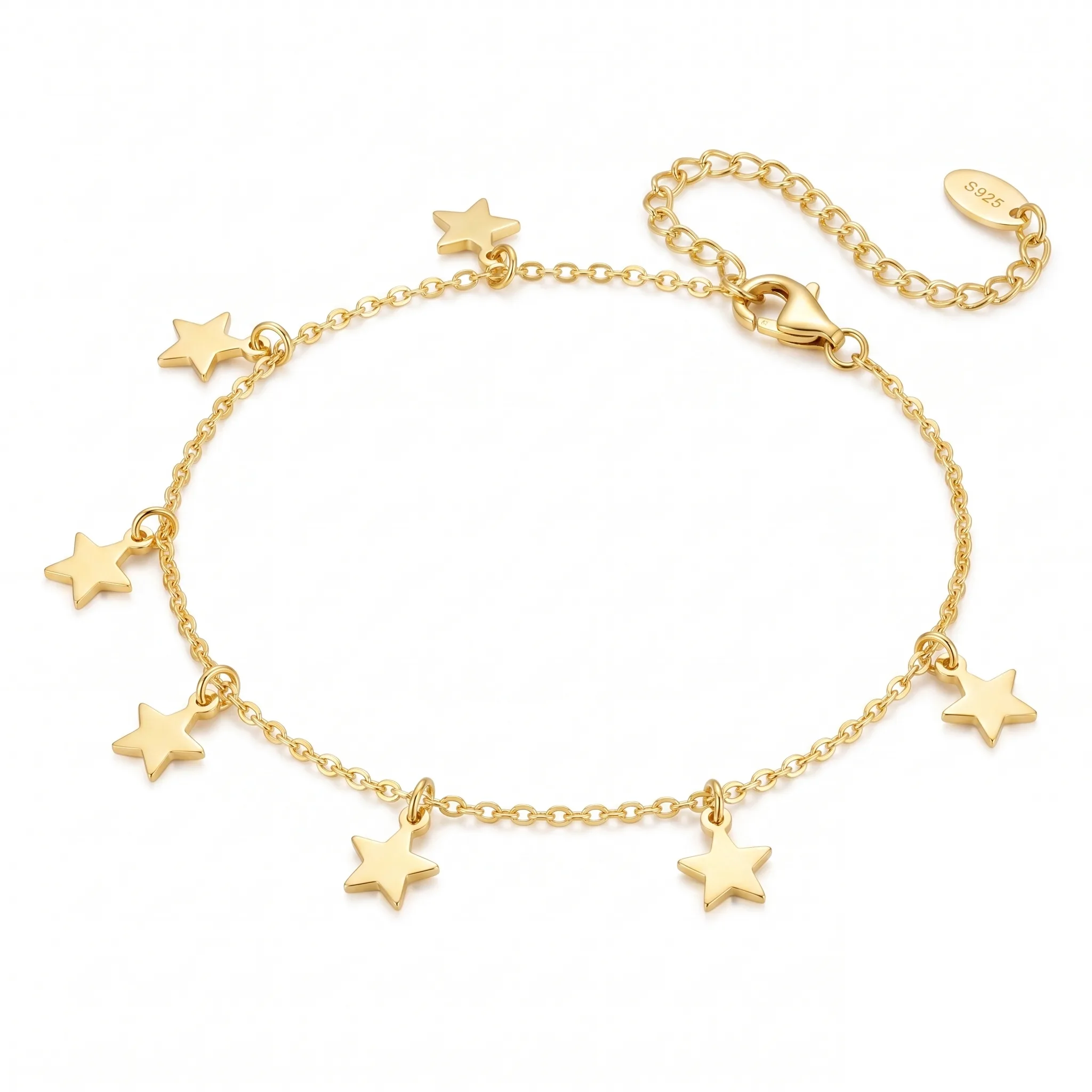 Produse noi - Brățară de picior din Argint Golden Star