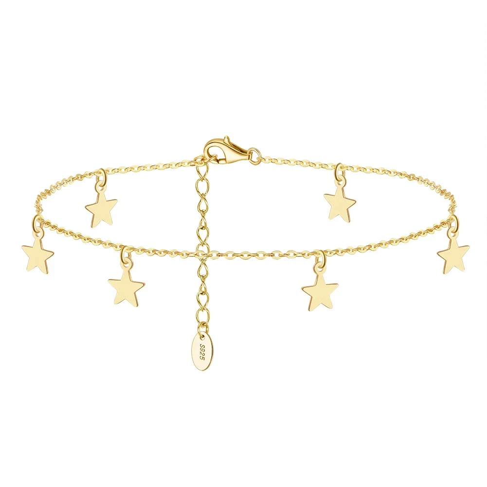 Brățări De Picior - Brățară de picior din Argint Golden Star
