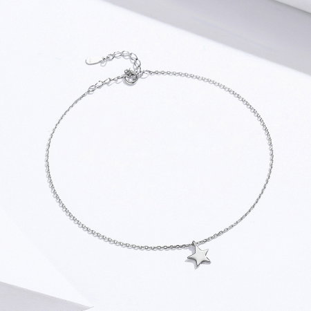 Sale - Brățară de picior din argint Plain Star