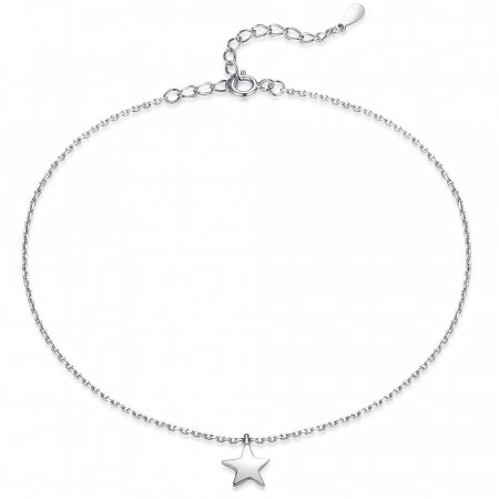 Sale - Brățară de picior din argint Plain Star