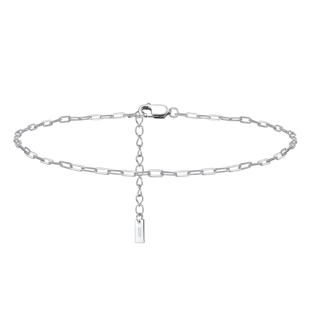 Brățări de picior - Brățară de picior din Argint Silver Paperclip Chain