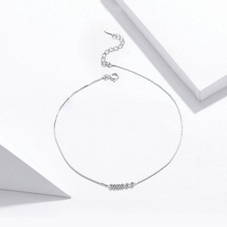 Brățări de picior - Brățară de picior din argint Simple Beads