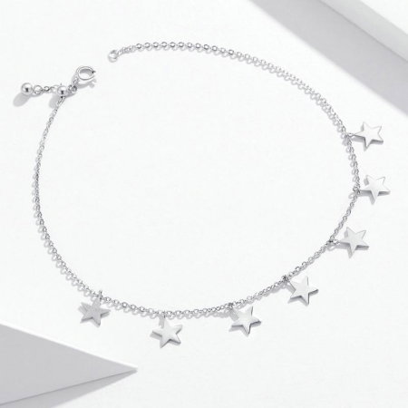 Sale - Brățară de picior din argint Star String