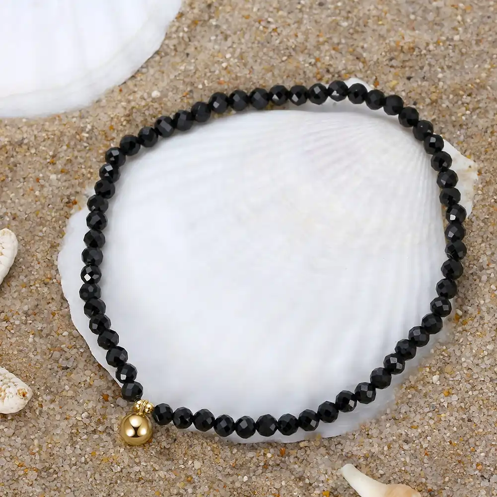 Produse Noi - Brățară de picior din Pietre Naturale Onix Elegant Black