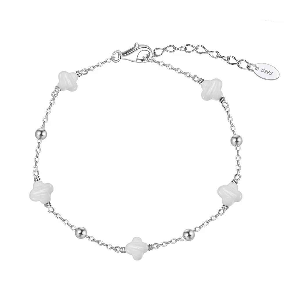 Brățări Din Argint - Brățară din Argint Clover Beads Silver