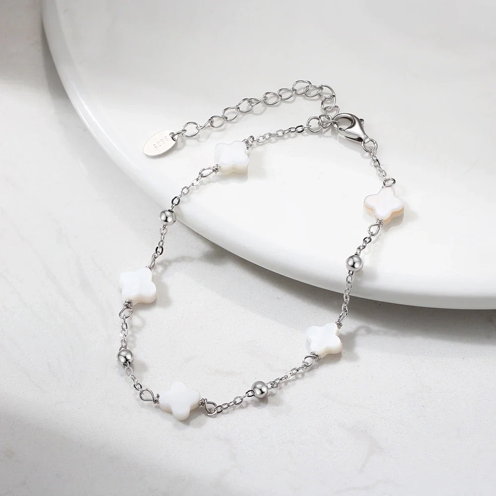 Brățări Din Argint - Brățară din Argint Clover Beads Silver